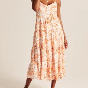 Abercrombie Tiered Trapeze Maxi Dress | Size S Petite